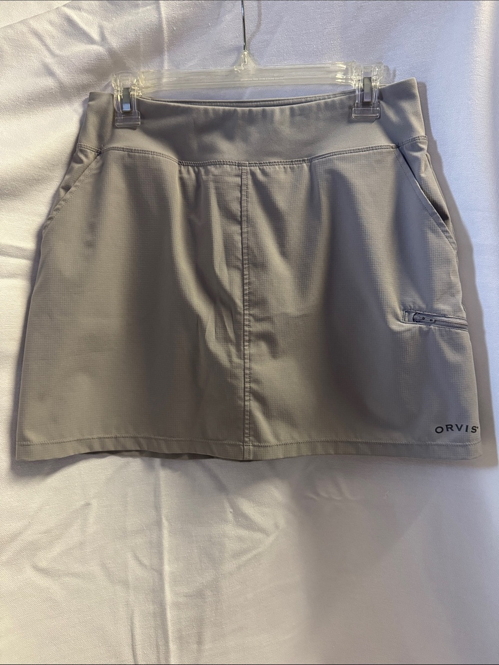 Orvis Light Gray Active Skort Size S Golf Tennis Pickleball Activewear Size S
